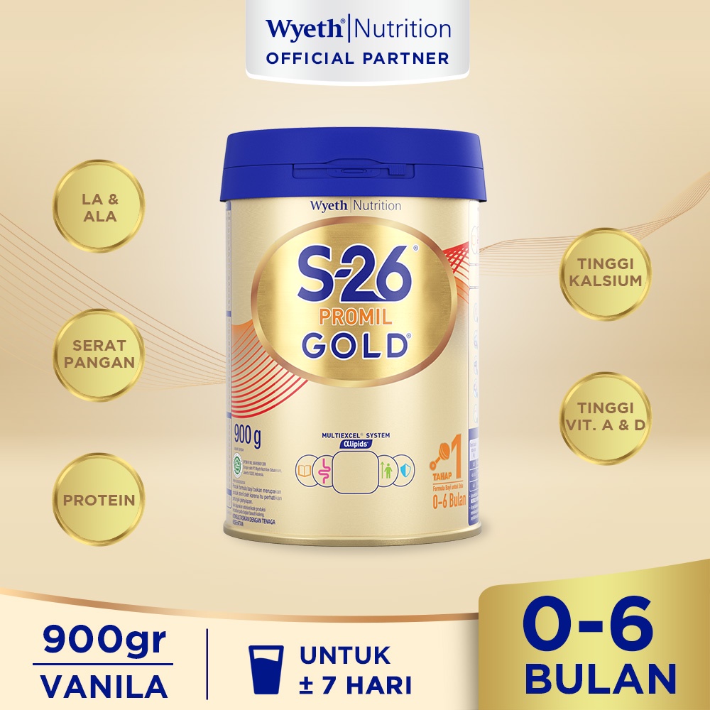 

S26 Promil Gold Tahap 1 0-6 Bulan 900 Gram / Toko Susu Lengkap Murah