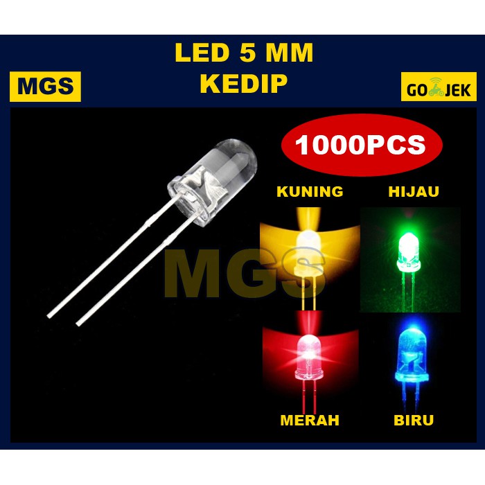 1000PCS LED 5MM KEDIP