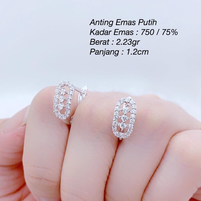 Anting Emas Putih
