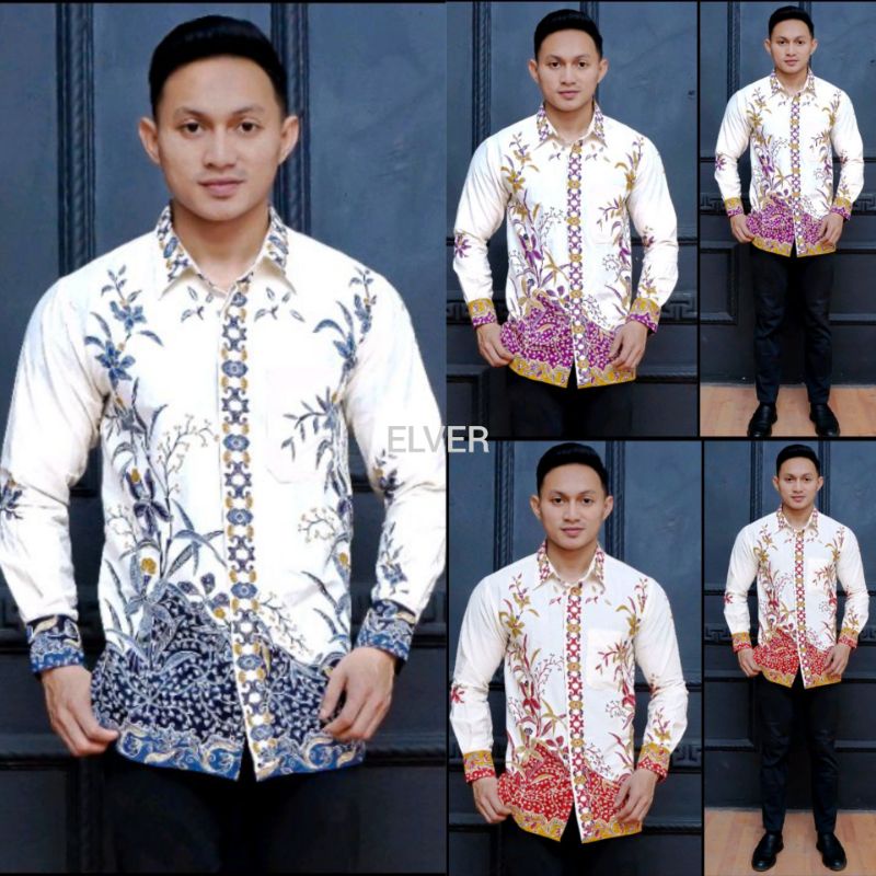 KEMEJA BATIK MODERN CIBULAN ANGGREK PREMIUM UNGGUL JAYA