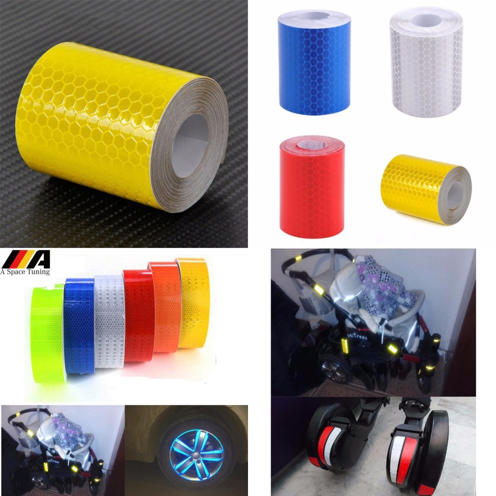 Grab Medan Nano Car Reflective Sticker Warning Strip Tape Color Trunk Exterior 5x100cm TaffPACK