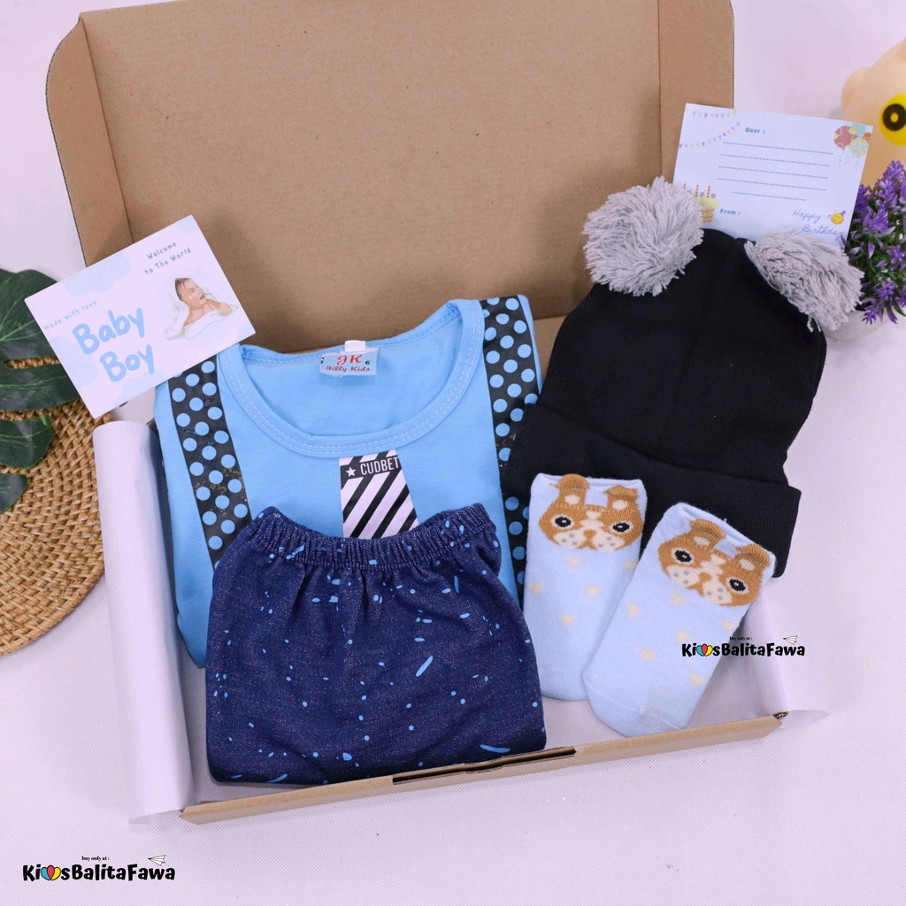 [AWESOME] Hampers Baby Boy 0-12 Month / Kado Lahiran Hadiah Bayi Laki-Laki Setelan New Born Gift