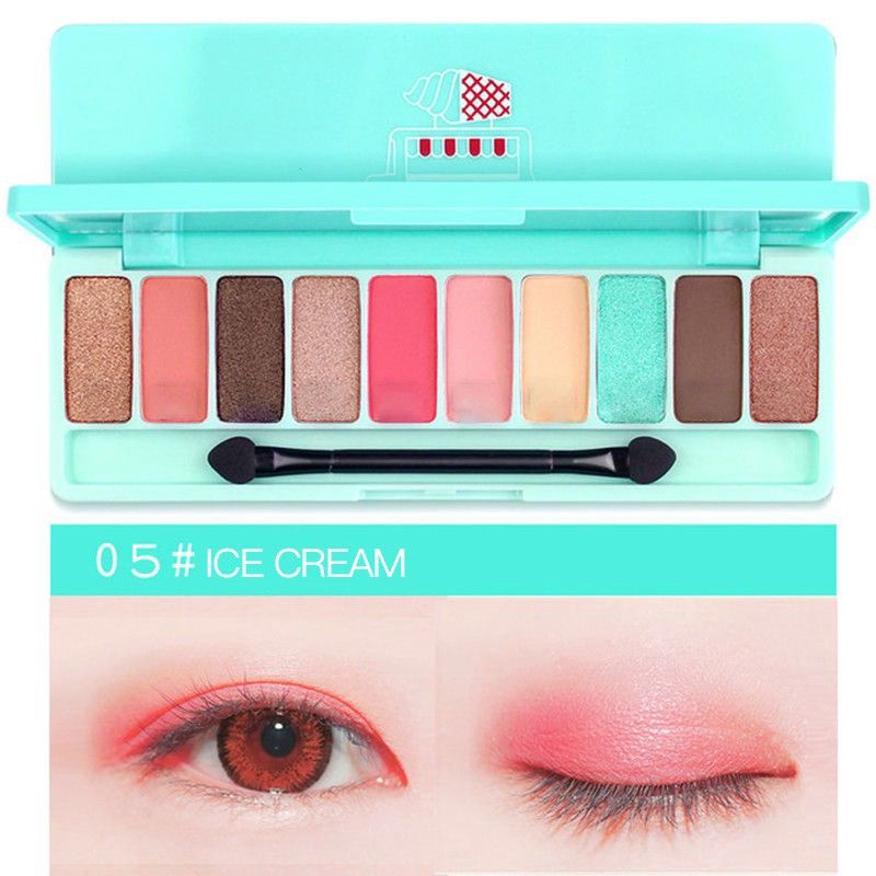 Lameila Eyeshadow Play Color Eyes 10 Color Palette Makeup Anti Air &amp; Tahan Lama / Perona Mata 10 Warna / Lameila 3596