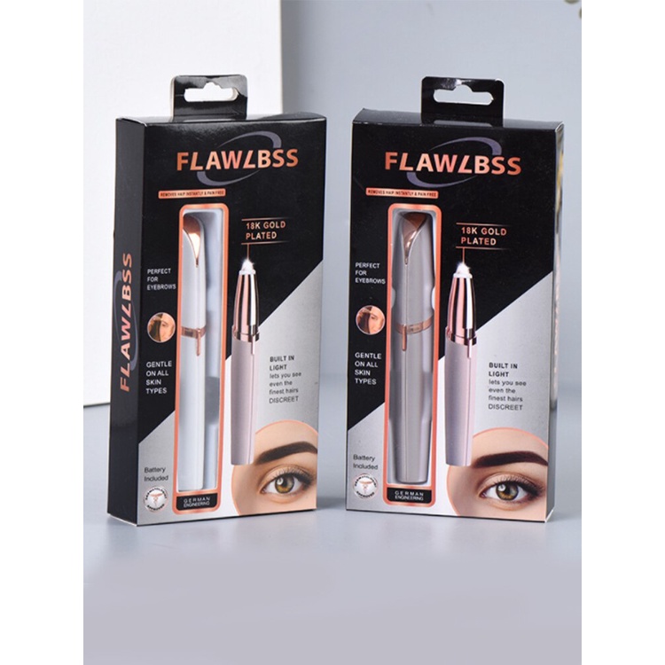 Alat Cukur Alis Bulu Electrik Flawless Rows Remover Eyebrow Pencabut Bulu Alis Mata