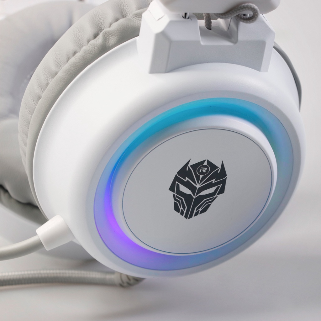 REXUS Vonix F30 White RGB Gaming Headset - Putih