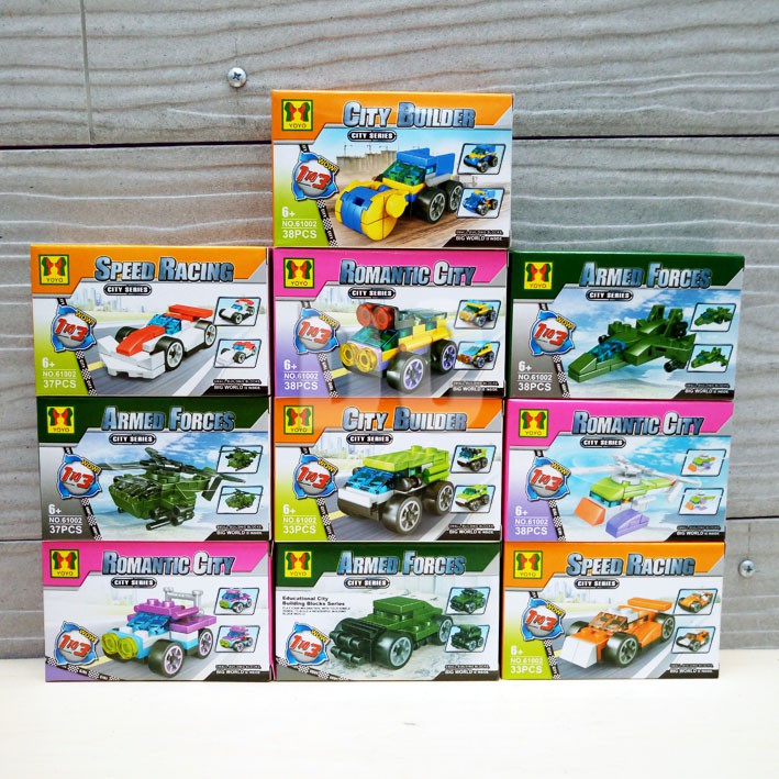 Mainan Anak YOYO Lego Bricks City Unions 10in1 | Lego Blocks Kendaraan Militer Isi 10