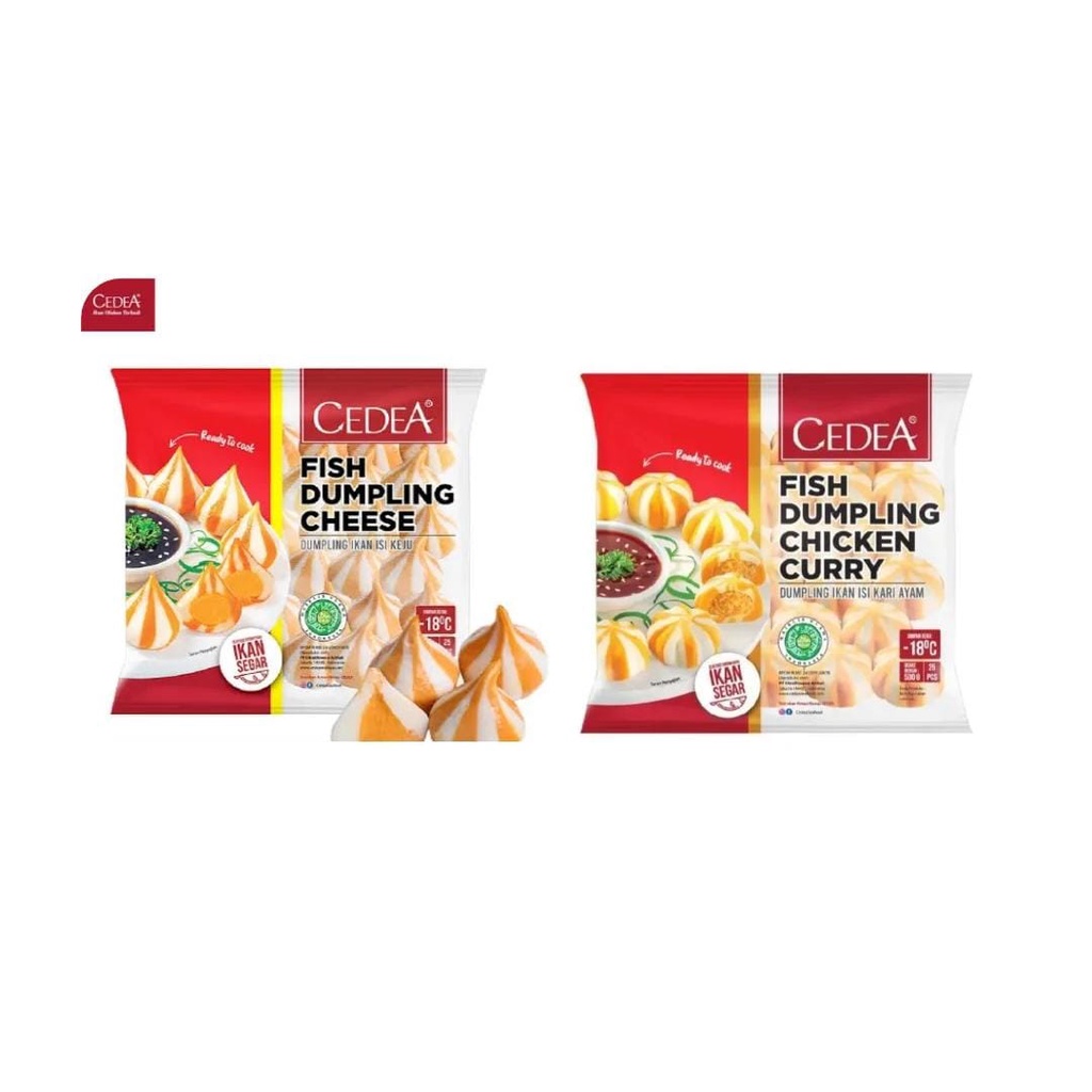 Cedea Fish Dumpling - Cheese &amp; Chicken Curry / Ikan Olahan Segar / Frozen Food - 500Gr