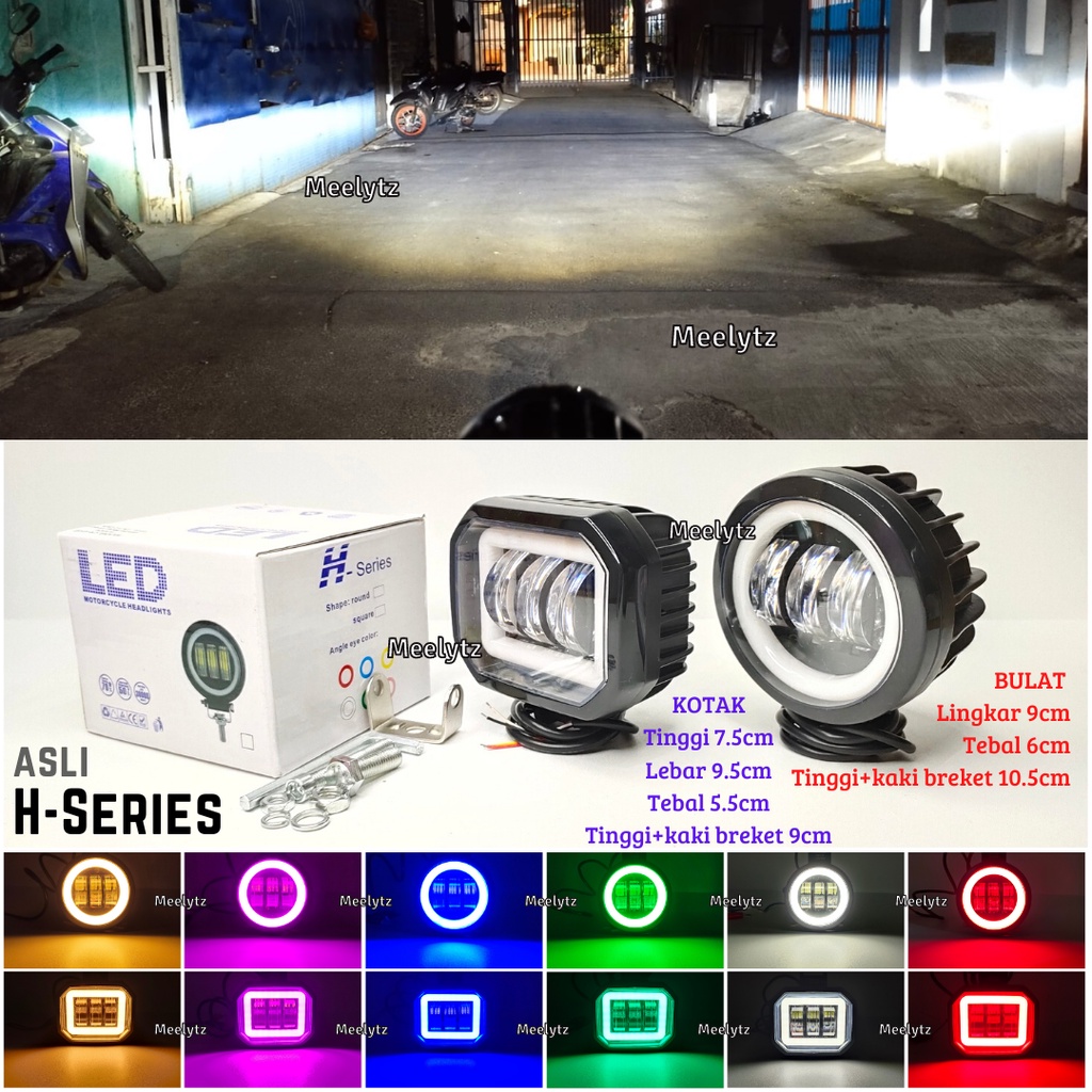 H-SERIES 6D - Lampu Tembak Mini Daymaker CREE 3 mata + Senja - Bulat - Kotak - Lampu tembak sorot LED