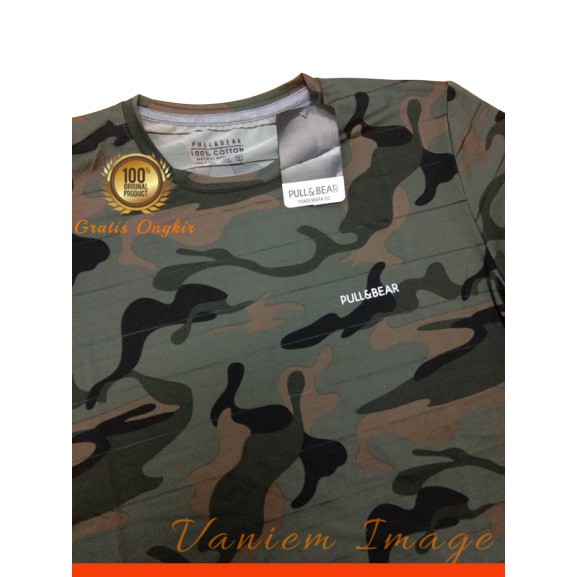 Baju kaos ARMY camo PULL AND BEAR