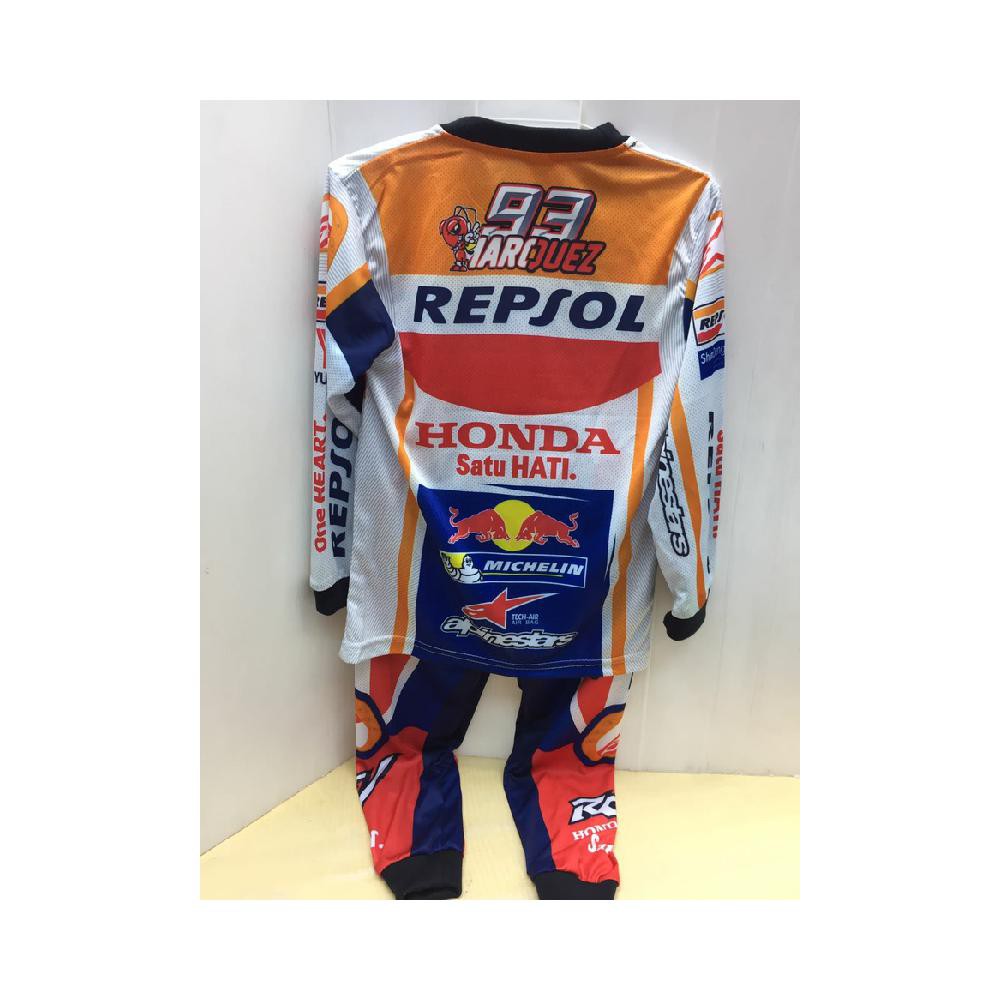 baju Jersey stelan balap motor honda trail anak