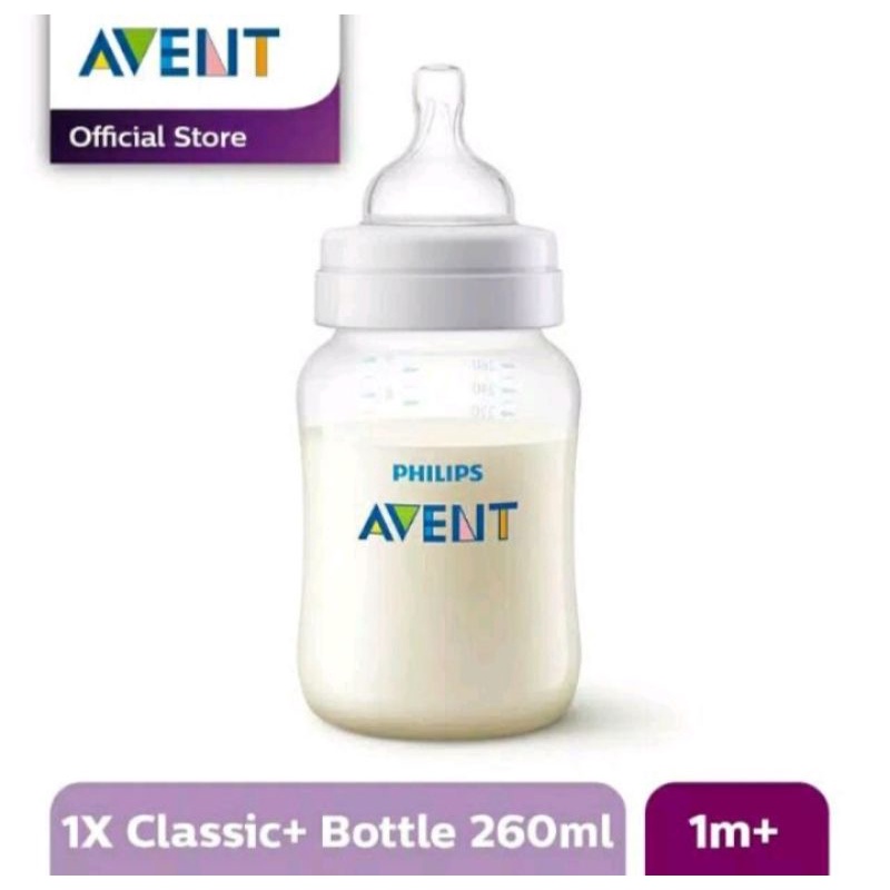 Botol susu Philips Avent Classic 260 ml/ High Quality Philips Reduce Colic Bottle/ Shrink wrap/ Botol susu anti colic