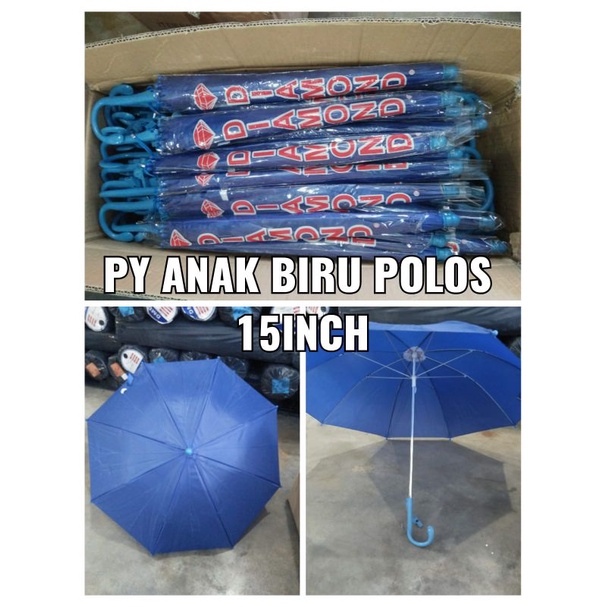 Payung Anak Polos Biru