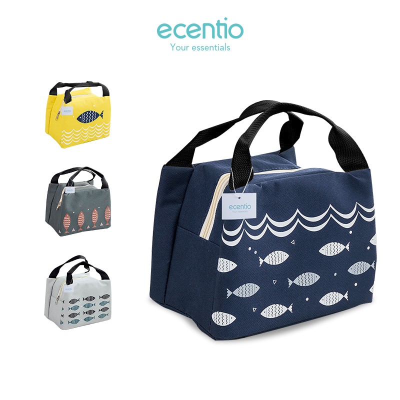 

Ecentio Tas Bekal Pola ikan Oxford cloth Lunch Bag