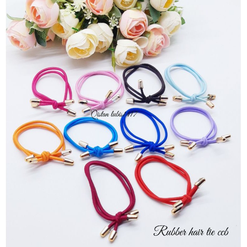 (1pcs) hair tie elastis 2in1