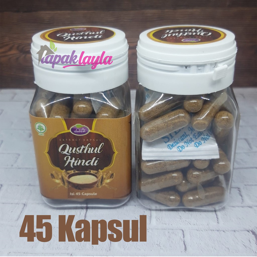 QUSTHUL HINDI CAPSUL COSTUS INDIAN HERB 45 KAPSUL WASHFAH