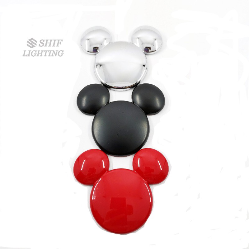 1x Logo Metal MICKY MOUSE Lucu Lovey Emblem Badge Sticker Decal Anak Kado Bayi Hadir