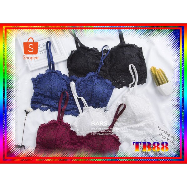 FS0022 - Bra Wanita Busa Model Tanpa Kawat Tali Depan BH Bahan Halus Renda Bergaya Sexy COD