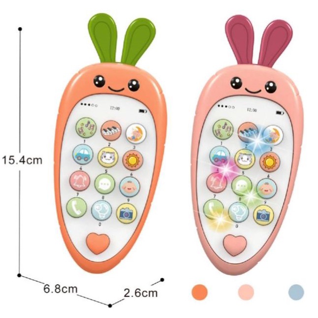 Mainan Anak MOBILE PHONE RABBIT Telepon Music Puzzle Bilingual Mobile