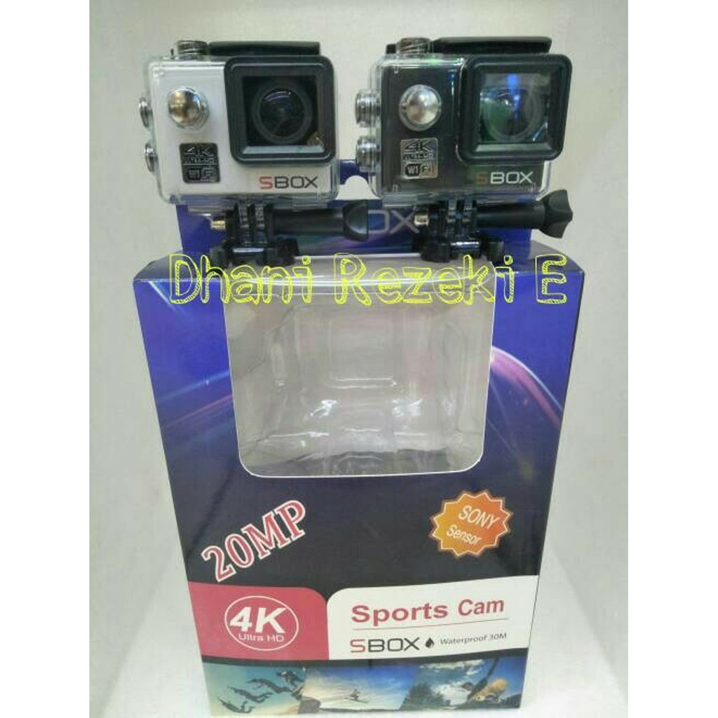 Diskon Action Camera Sport Cam SBOX 20 MP 4K Wifi Kamera Anti Air Kualitas Gopro