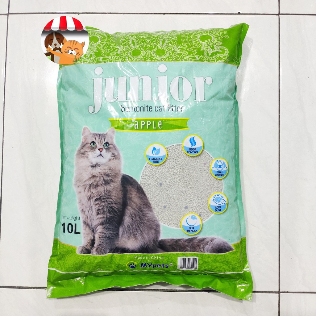 Junior - 10 Liter Pasir Gumpal Pasir Kucing Bentonite Pasir Wangi
