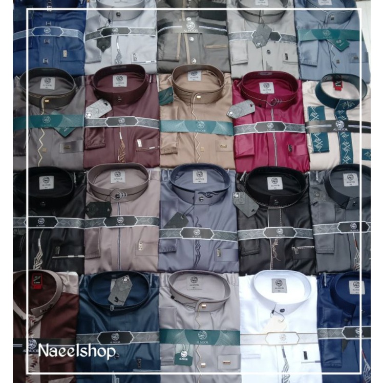 Jubah pria  ALNOOR Bordir/ Gamis pria import