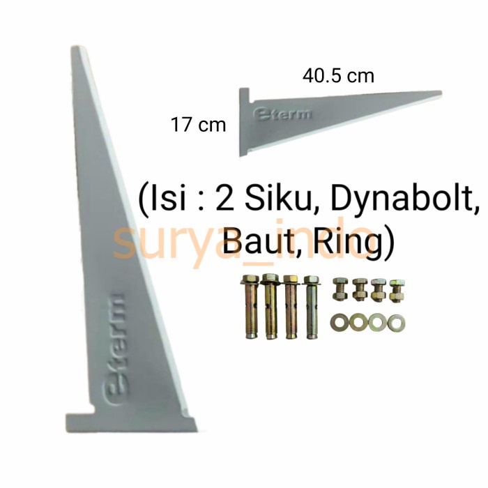 BRACKET SIKU AC TEBAL 1/2 - 1 PK ETERM 1 SET 17 CM X 40.5 CM BRAKET