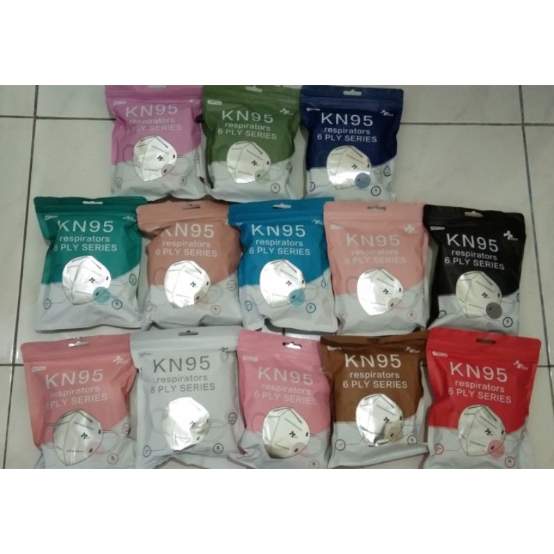 MASKER KN95 "KEA" 6 PLY WARNA (10 PCS)