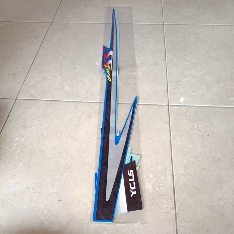 striping stiker les body Yamaha ss two biru