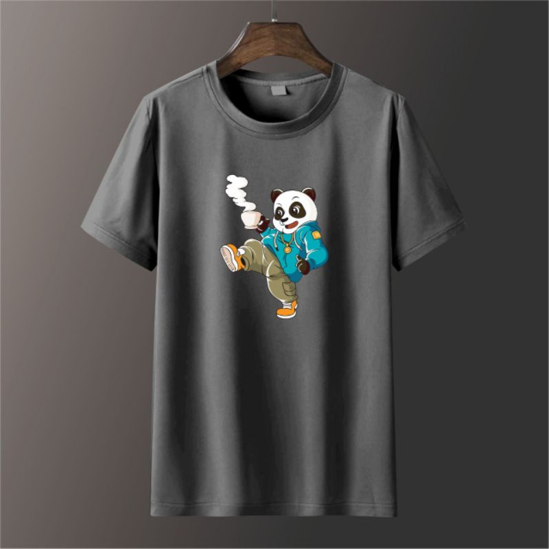 Kaos Distro Pria Lengan Pendek KUNGFU PANDA Kaos Oblong Pria Cotton Combed Atasan Tshirt Pria