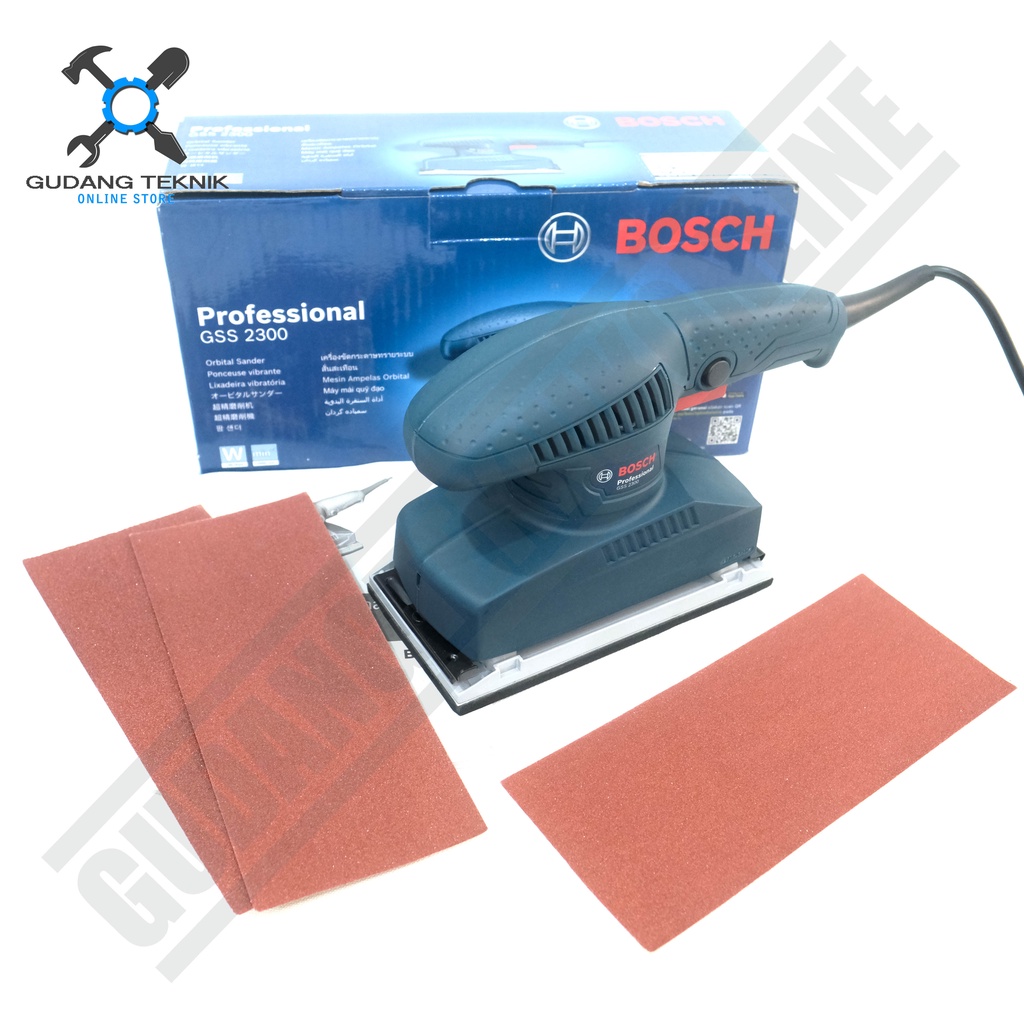 Mesin Amplas Sander BOSCH GSS2300 / Finishing Sander GSS 2300 - Orbital Sander GSS-2300 BOSCH