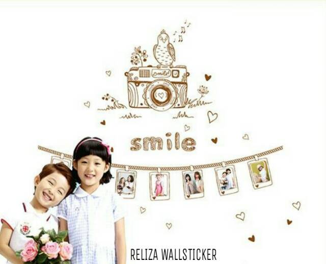 RELIZA WALLSTICKER / STIKER DINDING SMILE FRAME BINGKAI FOTO Wallsticker AY9203