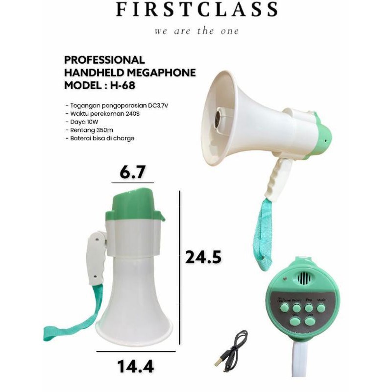 Toa First Class Mega Phone Pengeras Suara H68