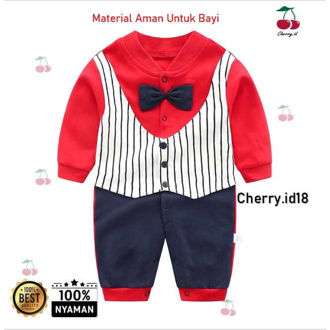 Cherry COD Jumper Bayi Lengan Panjang / Jumper Anak Lengan Panjang / Jumper Pesta Bayi Import / Romper Anak