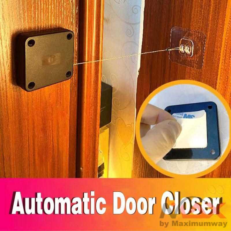 Door closer Penutup Pintu atau Jendela Otomatis Auto Door Closer Punch free MOONBIFFY Tutup Pintu Otomatis Automatic Door Closer 800G - MO-206 Pull Automatic Sensor Door Closer Adjustable Surface Mounted Automatic Closing Fire Rated Door Closer