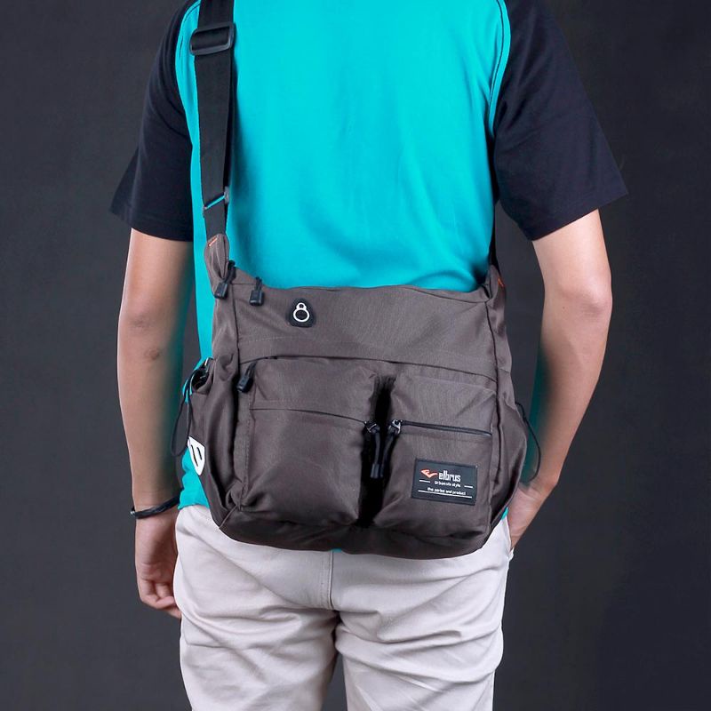 Tas Salempang Pria Slingbag Selempang Sekolah Kerja Kuliah Premium Original Muat Laptop