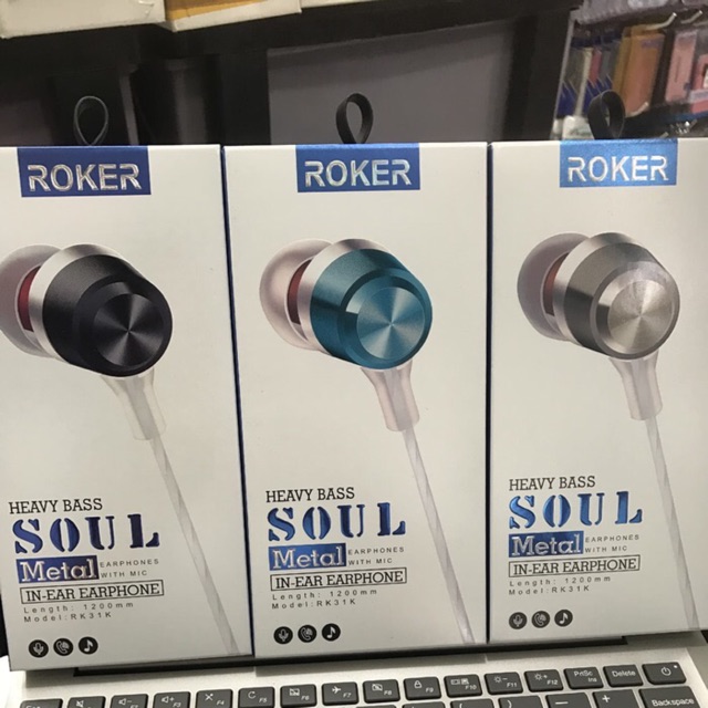 HANDSFREE ROKER SOUL RK31K / EARPHONE ROKER / HEADSET ROKER BASS