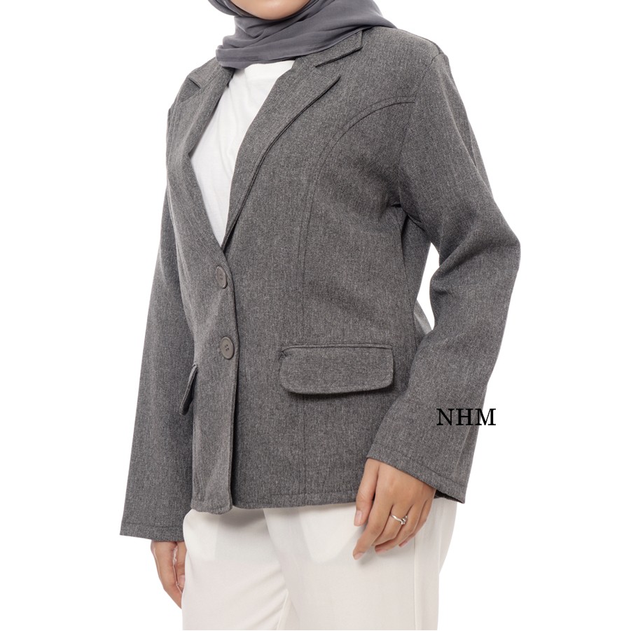 Blazer Kerja Wanita, Jas Hitam Kerja, Outer Muslim