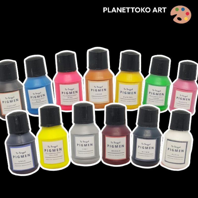 PIGMEN MINI 12gram Pewarna Sablon Resin Cat Tembok Clay Semen Slime Squishy Suminagasi Pigment