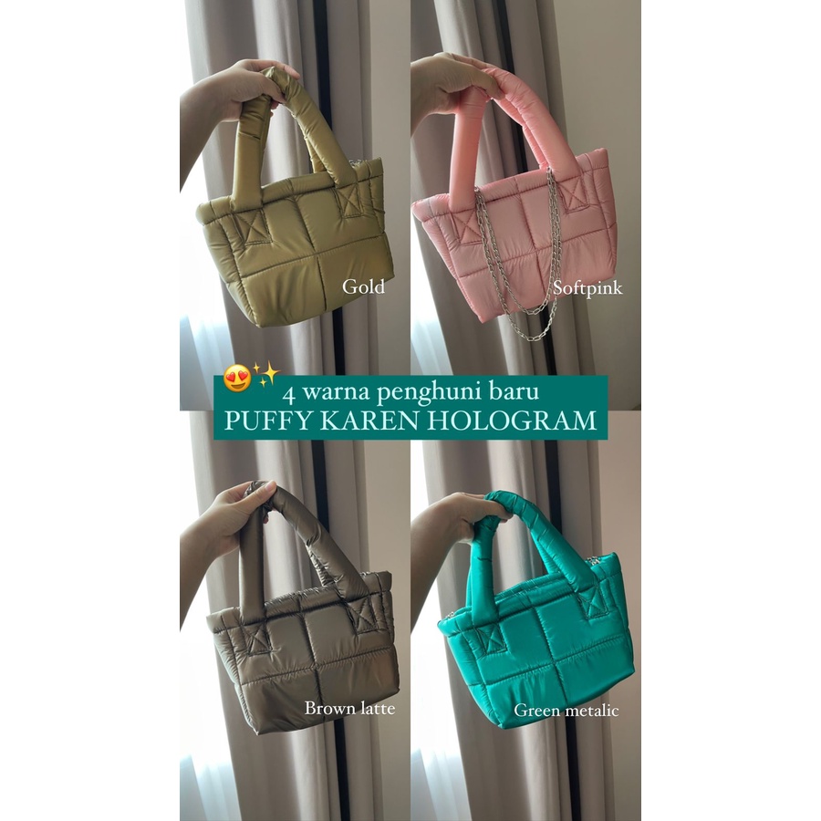 PUFFY KAREN HOLOGRAM l TAS SELEMPANG WANITA - SEVENTEENBAGS SVN17306