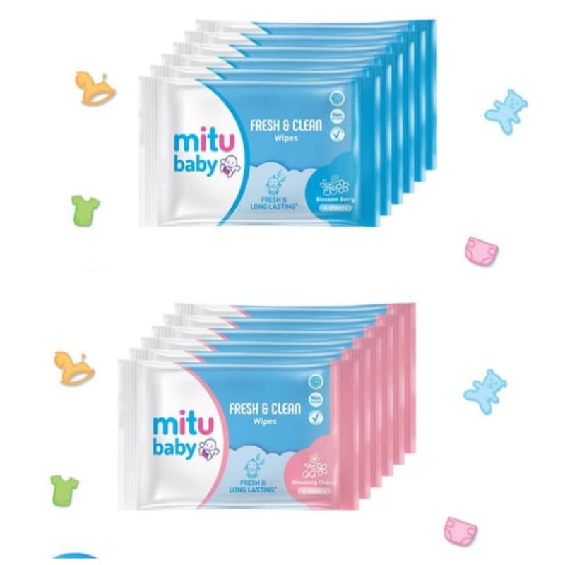 

GODREJ Mitu Baby Wipes Tisu Basah | PER 1 SACHET ISI 4 SHEETS