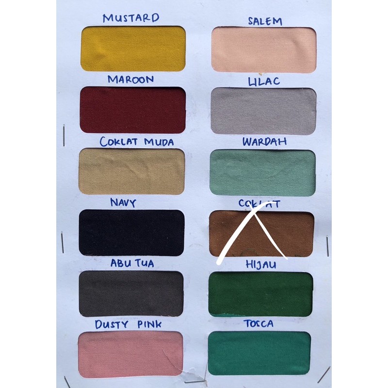 kain rayon twill polos [HARGA PER 0,5 METER]