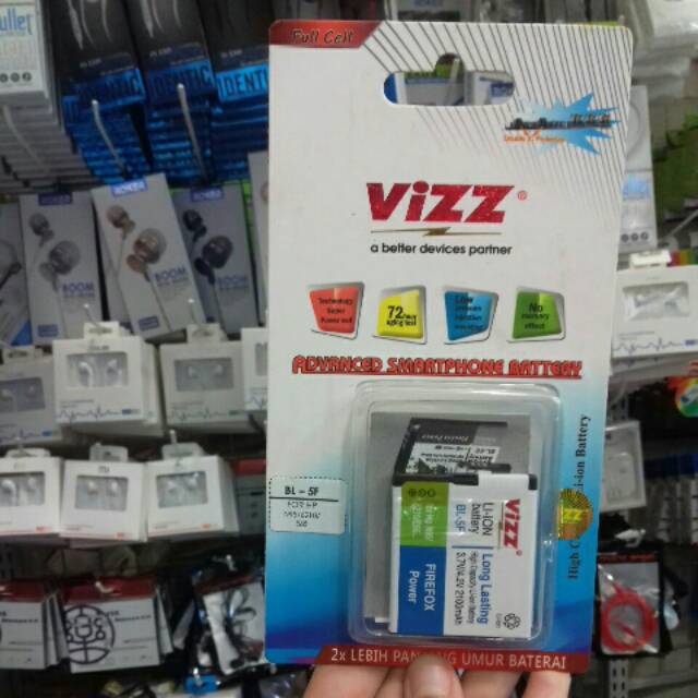 Baterai VIZZ NOKIA BL 5F / Baterai Double Power NOKIA BL 5 F