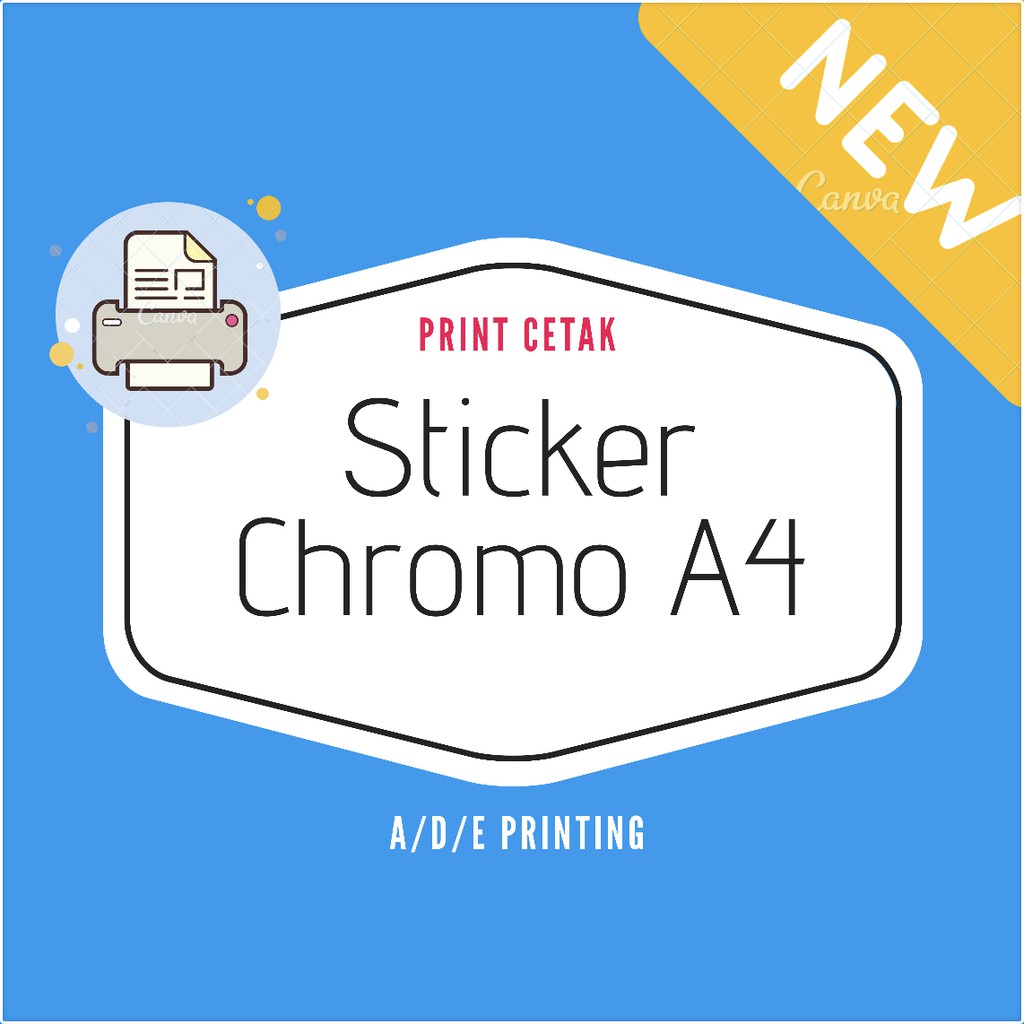 

Print Cetak Sticker Chromo A4 Termurah minimal order 5 lembar