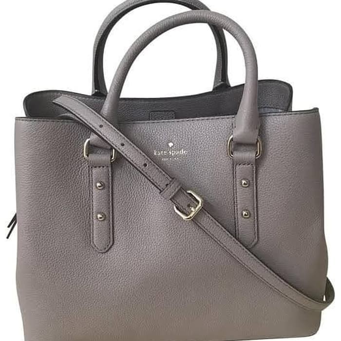 tas Kate Spade Evangelie Cityscape grey leather original