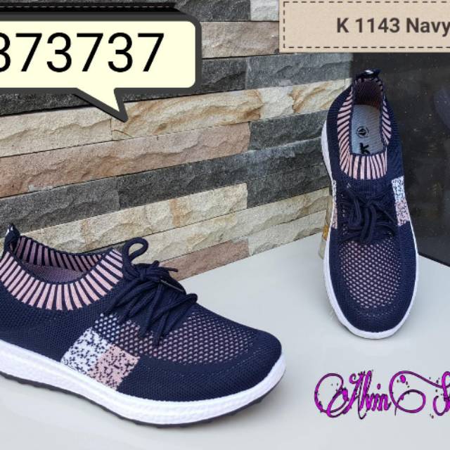 Sepatu slip on VDM flat import tali