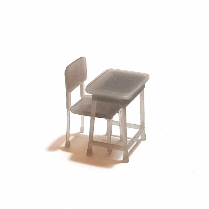 

school furniture meja kursi set skala 1-64 diorama diecast sry77