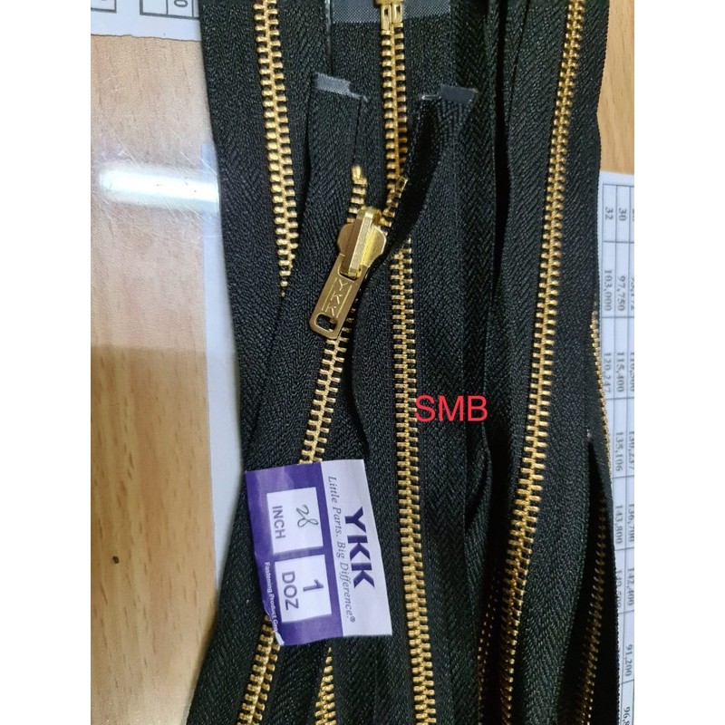 Ritsleting / resleting / zipper YKK RGOR-58 28 in (70cm) untuk jaket kulit bolak balik 1DZ = 12PCS