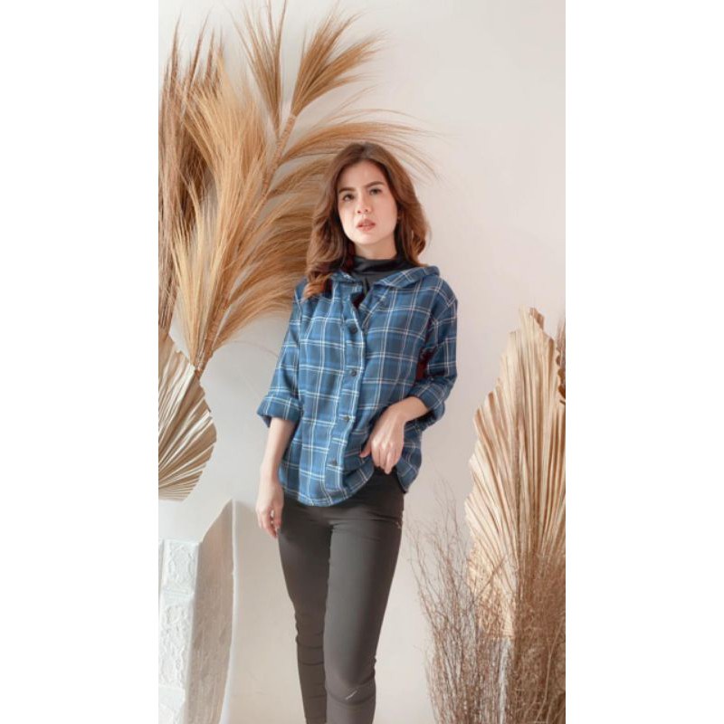 BEFAST - ZEC Kemeja Kotak ASOI / Moxie BSHK Ruffle Flanel Combine Shirt / Pastelicious Shirt