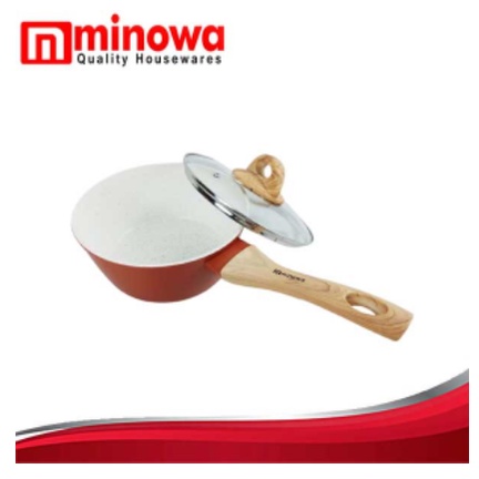 Minowa Panci / Teflon / Pan Teflon Marble + Tutup 18 cm Anti Lengket