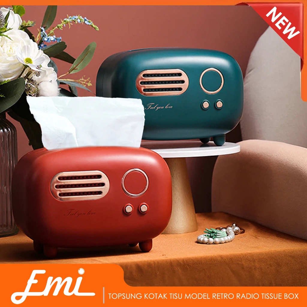 TopSung Kotak Tisu Model Retro Radio Tissue Box-ZJ104